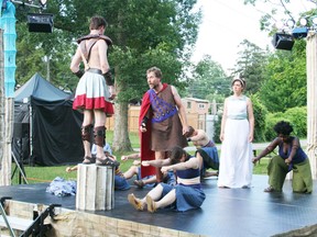 The Driftwood Theatre Group performed The Odyssey during a stop in Ingersoll in 2013. The troupe returns this week with Hamlet on Wednesday, July 15. (Postmedia Network file photo)