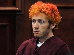 In this July 23, 2012 file photo, James Holmes sits in Arapahoe County District Court in Centennial, Colo. (RJ Sangosti/The Denver Post, Pool via AP)