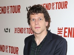 Actor Jesse Eisenberg attends the premiere of A24's 'The End Of The Tour' at Writers Guild Theater on July 13, 2015 in Beverly Hills, California. (Imeh Akpanudosen/AFP)