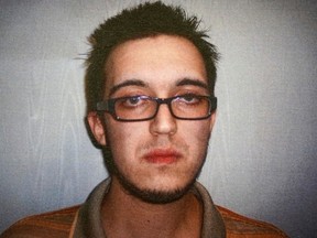 This April 14, 2014 booking photo released by the North Berkshire District Court in North Adams, Mass., shows Alexander Ciccolo, charged with drunken driving. Authorities said Ciccolo, the son of a Boston police captain, was arrested July 4, 2015 in Adams, Mass., and is accused of plotting to detonate pressure-cooker bombs at an unidentified university and to broadcast the killings of students live online to show his support for the Islamic State group. Northern Berkshire District Court via AP