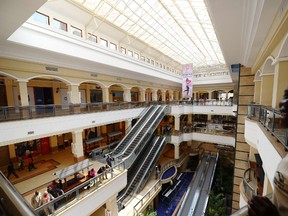 A picture taken on July 14, 2015 shows the Westgate mall in Nairobi which was badly damaged in the four-day seige in September 2013, when four gunmen from the Al-Qaeda-linked Shebab walked into the upmarket mall, tossing grenades and killing shoppers and staff. Owners of Kenya's Westgate mall, closed after Somali Islamists massacred 67 people almost two years ago, vowed on July 14 it would be safe as journalists toured the mall ahead of its reopening. The mall  AFP PHOTO / JOHN MUCHUCHA