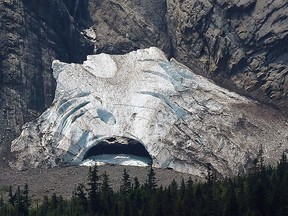 The Big Four Ice Caves in Washington are devoid of visitors Tuesday, July 7, 2015.  (Mark Mulligan/The Herald via AP)