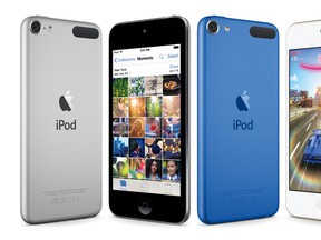 This composite product image provided by Apple shows varieties of the new iPod Touch, available for sale on Wednesday, July 15, 2015.  (Apple via AP)