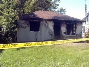 Fire officials peg the damage at $120,000 after a fire at 22 Reaume Ave. in Wallaceburg early in the morning on Wednesday, July 15, 2015. David Gough/ Postmedia Network