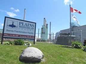 Improvements are planned for the fire protection system at the Plains Midstream Canada plant, show here on Wednesday July 15, 2015 in Sarnia, Ont.,  Paul Morden/Sarnia Observer/Postmedia Network