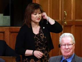 Conservative Member of Parliament Wai Young apologizes after an outburst during Question Period in the House of Commons on Parliament Hill in Ottawa May 17, 2012.  REUTERS/Blair Gable