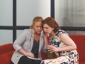Amy Schumer and Saturday Night Live personality Vanessa Bayer in a scene from Trainwreck. (Universal Pictures)