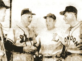 Norm Aldridge as a 1958 London Majors coach.