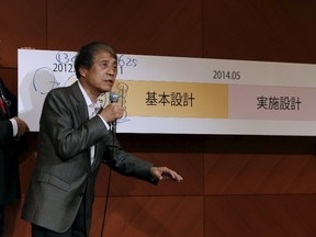 Japanese award-winning architect Tadao Ando, who oversaw the selection of plans for Japan's new Olympic stadium, defended the controversial design on Thursday, saying ballooning costs were not his fault even as the government appeared poised to consider cost-cutting changes. (REUTERS/Issei Kato)