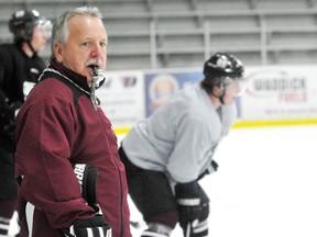 After 35 years of standing on the bench behind various minor, junior and pro hockey teams, Mark Davis says returning to guide the Sarnia Legionnaires will be his last coaching job. No timeline is in place, but when it's time to hang up his whistle he will transition to a player development role with the team. Mark Malone/Postmedia Network