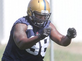 Winnipeg Blue Bombers defensive lineman Nate Collins will make his first start since Oct. 6, 2013 when he was a member of the Chicago Bears.