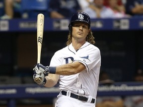 Rays’ John Jaso is hitting .409 with a 1.136 OPS in seven games since coming off the DL. (AFP/PHOTO)