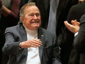 Former president George H.W. Bush. (AP Photo/Texas Tribune, Bob Daemmrich, Pool, File)