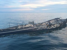 Boat sinks off Long Point