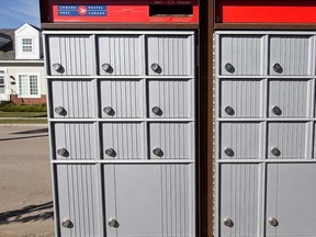 A Canada Post community mailbox is see in a file photo. (Ian Kucerak/Postmedia Network)