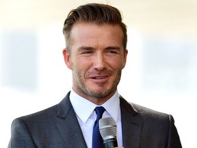 David Beckham attends a press conference to announce plans to launch a new Major League Soccer franchise in Miami. (WENN.COM)