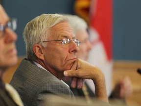 South Frontenac Mayor Ron Vandewal spoke in opposition to a plan that would significantly increase what county councillors are paid in Sydenham, Ont. on Wednesday July 15, 2015. Elliot Ferguson/Kingston Whig-Standard/Postmedia Network