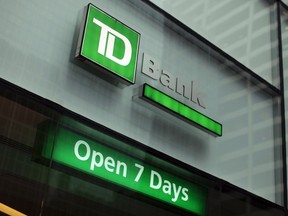 The outside of a TD Bank branch is seen in New York in this file photo taken January 17, 2012.  (REUTERS/Shannon Stapleton/Files)