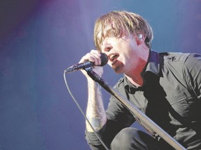 Billy Talent lead singer Benjamin Kowalewicz (JOEL LEMAY, Postmedia News)