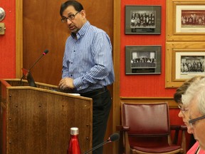 BRUCE BELL/THE INTELLIGENCER
Anik Jivangjee, owner of retirement residence Manor on Loyalist Parkway, appeared before the municipality's committee of the whole on Thursday requesting the deferral of close to $120,000 in development and water hookup charges.