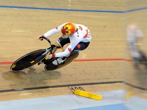 Canada’s Monique Sullivan competes in the women’s sprint qualification during the Pan Am Games in Milton yesterday. (USA TODAY)
