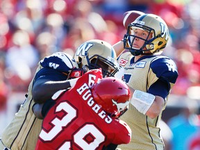 Drew Willy's time count violation cost the Bombers dearly. (AL CHAREST/Postmedia Network)