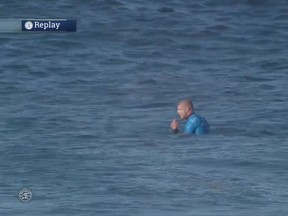 Australian surfer Mick Fanning was attacked by a shark during a competition in South Africa on Sunday, July 19, 2015. (YouTube)