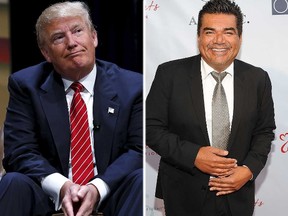 (L-R) Donald Trump and George Lopez. (Reuters/AFP)