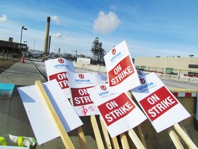 Members of Unifor Local 672, working for SGS Canada, have voted in favour of a new four-year deal, ending a strike that began in March. SGS Canada provides loading and unloading services to Imperial Oil in Sarnia. (File photo)