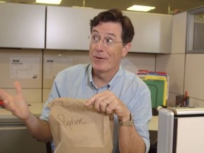 Leading up to the September 8 premiere of 'The Late Show,' Stephen Colbert has launched a five-part web series called "Lunch with Stephen" to get to know fans. (The Late Show/Screengrab)