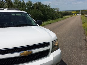The burning vehicle was found around 4:20 a.m. on Range Road 224, near Township Road 534. The identity of the human remains is not known at this time as the RCMP investigation continues.Tom Braid/Edmonton Sun