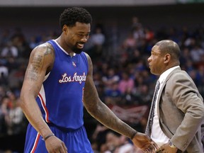 Los Angeles Clippers center DeAndre Jordan’s first flirtation with free agency proved a brief affair, with the big man initially enchanted by the lure of a new suitor only to waffle when confronted with the prospect of leaving the Clippers behind. "He left for a moment mentally," Rivers said. (AP Photo/LM Otero, File)