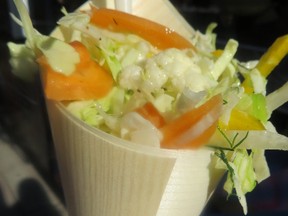 Zinc's vegetable salad was the only healthy alternative Graham Hicks could find at Taste of Edmonton. (Graham Hicks photo)