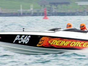 A powerboat races along the St. Clair River in this file shot from last year's St. Clair River Classic. The 21st annual river racing event is July 23-26. (File photo/Sarnia Observer/Postmedia Network)