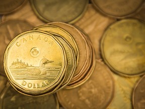 A loonie is pictured in this illustration picture taken in Toronto in this January 23, 2015, file photo. (REUTERS/Mark Blinch/Files)