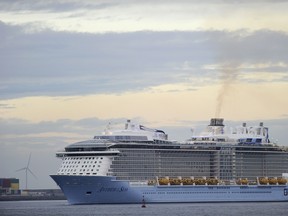 File photo of a Royal Caribbean cruise ship. AFP PHOTO/ ANDER GILLENEA