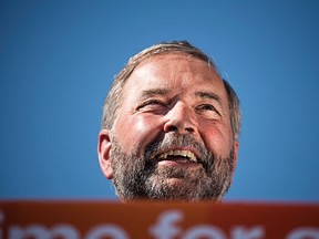 Leader of the NDP Tom Mulcair launches his Ontario Tour for Change at a media event in Toronto on Monday, July 20 2015. (THE CANADIAN PRESS/Aaron Vincent Elkaim)