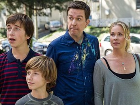 Ed Helms (3rd from left) and the new Griswald family in Vacation. 

(Courtesy)