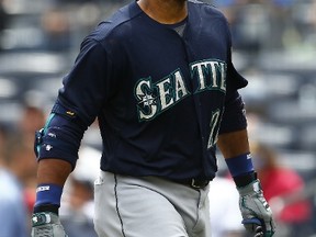 Mariners' Robinson Cano is hitting just .260 with nine home runs and 36 RBIs. (AFP/PHOTO)