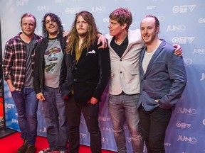 Kingston band Glorious Sons on the red carpet at the Juno Awards in Hamilton on  March 15, 2015. (Dave Abel/Postmedia Network)