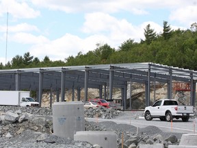 A building is taking shape on the Kingsway across from the Riocan Centre in Sudbury, Ont. on Thursday July 23, 2015. John Lappa/Sudbury Star/Postmedia Network