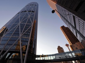Designed by famous architect Norman Foster, The Bow skyscraper in Calgary houses EnCana, the giant Canadian oil and gas company.  (REUTERS/Todd Korol/Files)