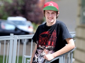 17 year old Sebastian Allan a former addict pose for a photo at Clean Scene in Edmonton, Alberta on Monday, July 20 2015.  Perry Mah/Edmonton Sun