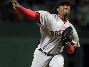 Consistent Red Sox ace Pedro Martinez was always ready to bust a right-handed batter inside. (Toronto Sun files)