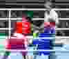 Canadian Arthur Biyarslanov (Blue) won gold over Yasnier Toledo of Cuba during Men’s Boxing  Light Welter (64kg) Finals during Pan Am Games at Oshawa Sports Center in Oshawa, Ont. on Friday July 24, 2015. Ernest Doroszuk/Toronto Sun/Postmedia Network