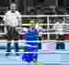 Canadian Arthur Biyarslanov (Blue) won gold over Yasnier Toledo of Cuba during Men’s Boxing  Light Welter (64kg) Finals during Pan Am Games at Oshawa Sports Center in Oshawa, Ont. on Friday July 24, 2015. Ernest Doroszuk/Toronto Sun/Postmedia Network