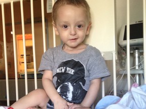 Photo supplied
Noah, son of Julie Major and Anthony Borgogelli of Sudbury, is again fighting for his life at Sick Kids Hospital in Toronto.