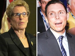 Premier Kathleen Wynne and PC Leader Patrick Brown. (Toronto Sun files)