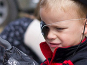 Chase Dickison, 2, dresses up as a pirate at a Parentlink event at Cottonwood Campground.