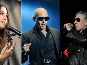 Vanessa Carlton, Pitbull and Roger Waters. (WENN.COM)